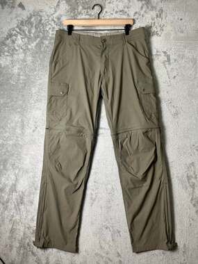 KUHL Renegade Cargo Convertible Pants Khaki Tan Outdoor Utility Gorpcore Mens 36